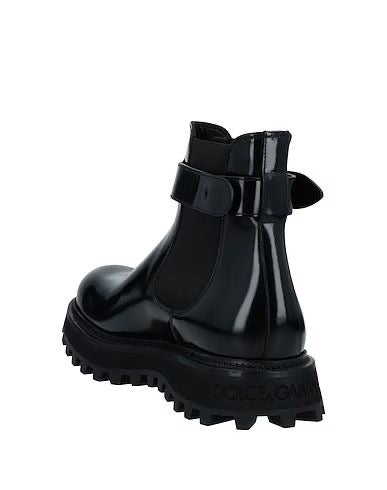 Dolce & Gabbana Black Patent Leather Chelsea Boots