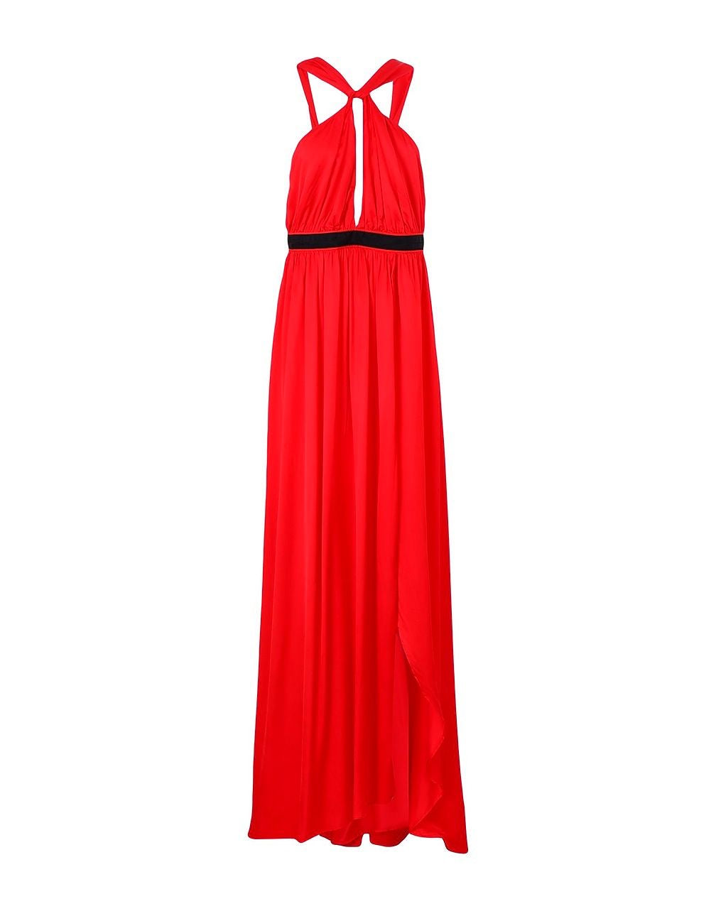 Red Halter Maxi Dress