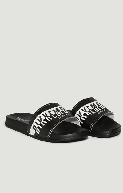 Men's pool sliders with double tape