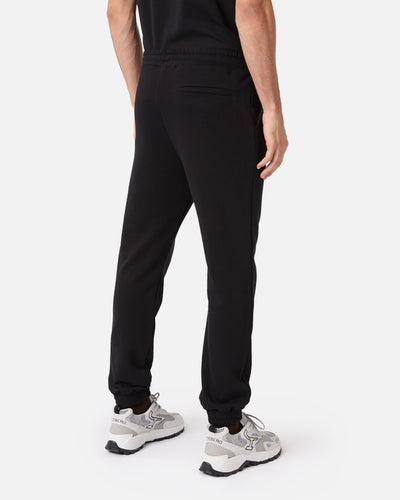 Black joggers with zip and logo
