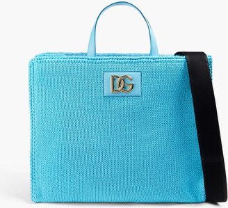 Dolce & Gabbana Turquoise Knit Tote Bag