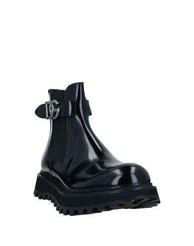 Dolce & Gabbana Black Patent Leather Chelsea Boots