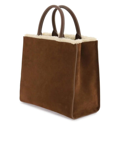Dolce & Gabbana Brown Sherpa Logo Tote