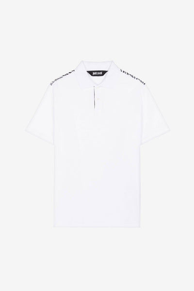 Just Cavalli cotton polo shirt with zebra print