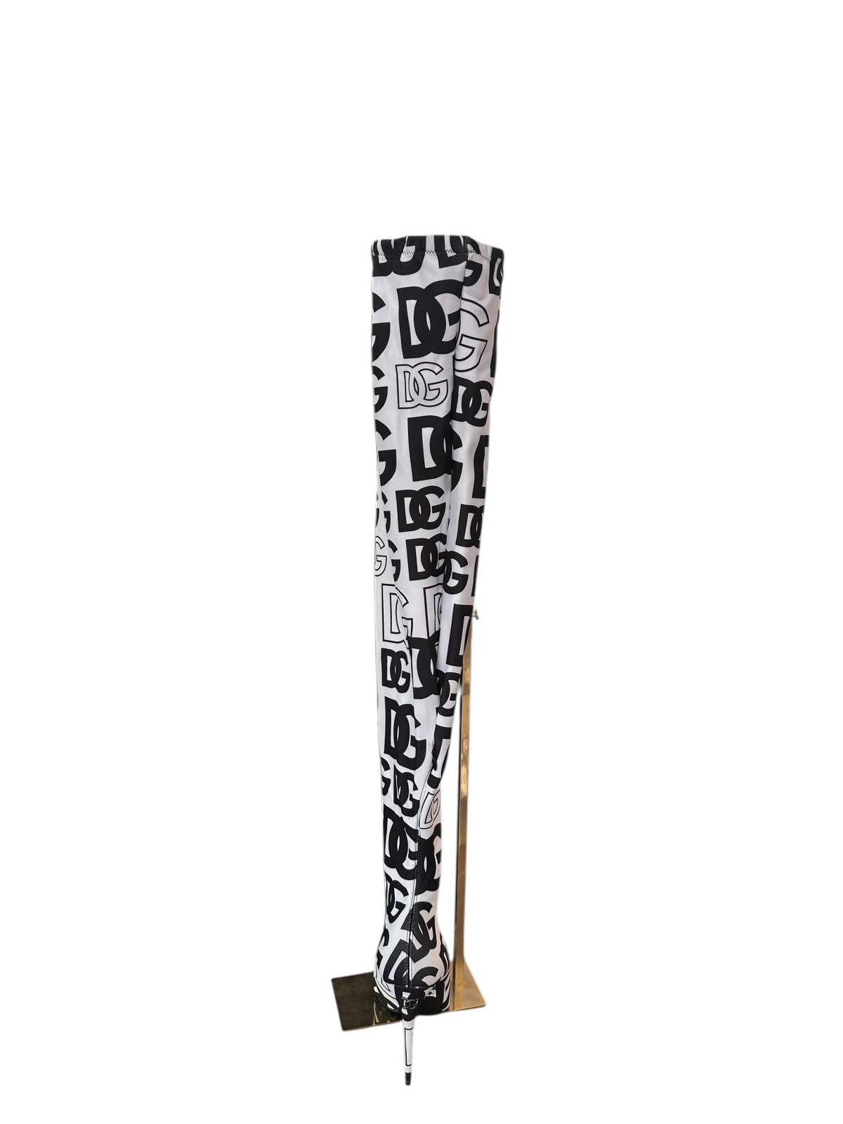 D&G Logo Boots Heel