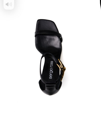 Black Leather Sandals Sergio Rossi