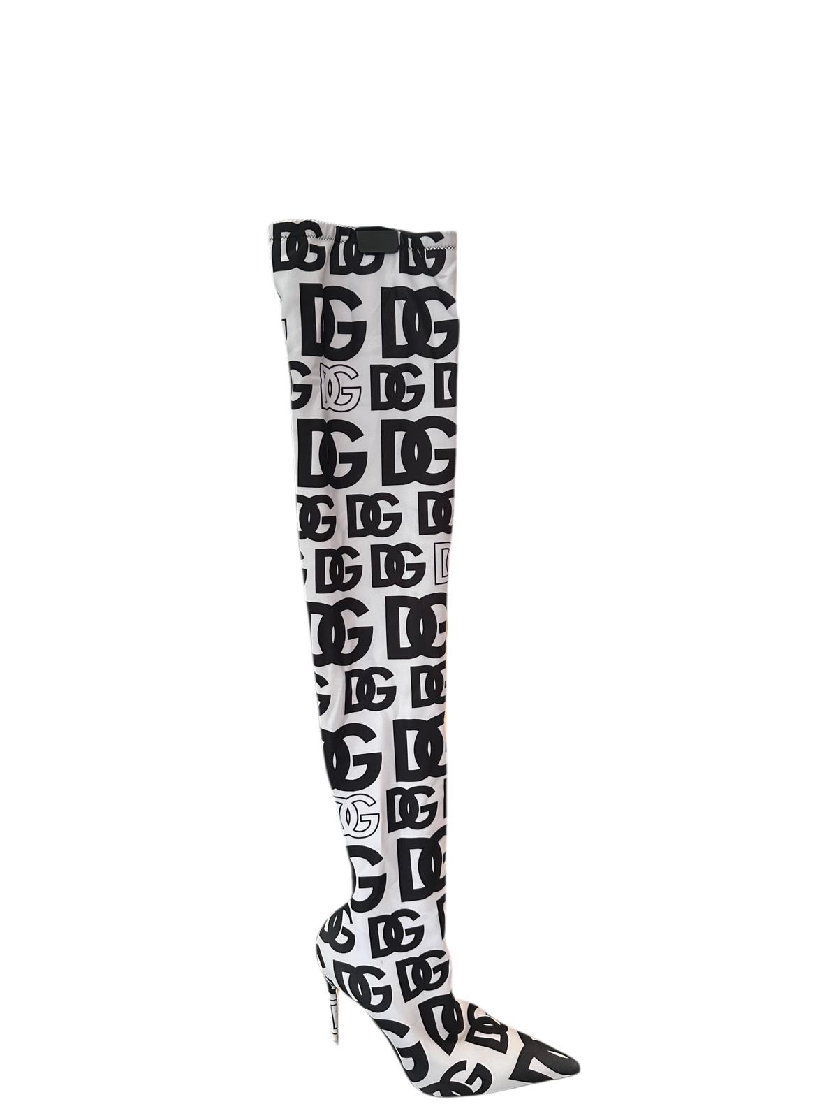 D&G Logo Boots Heel