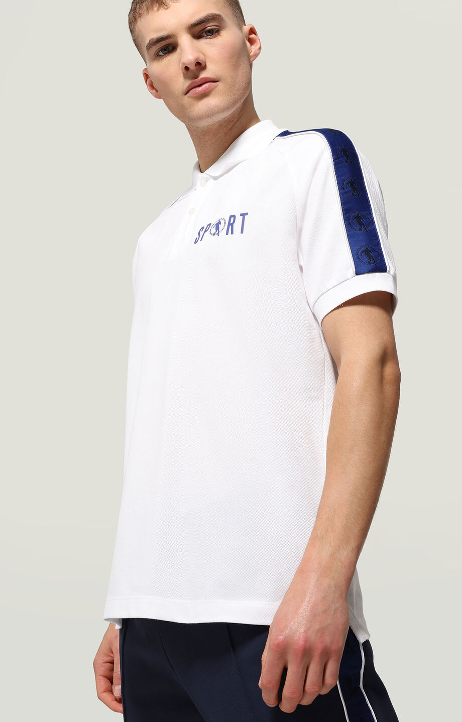 MEN'S POLO SHIRT WITH SOCCER PLAYER PRINT