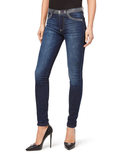 High Waist Jegging Ripped Wash
