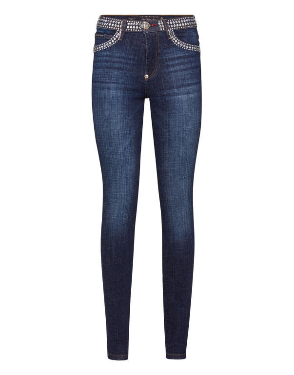 High Waist Jegging Ripped Wash