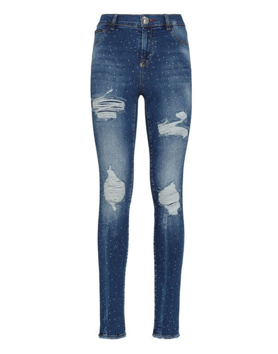 Stretch Stone Washed Jegging Crystal