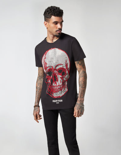 T-Shirt Round Neck Red Skull