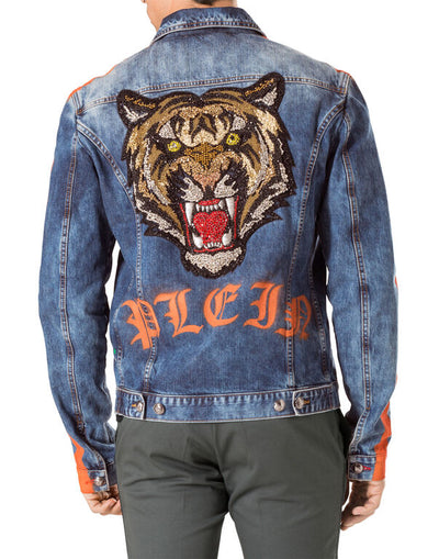 Denim Jacket Tiger Fashion Show